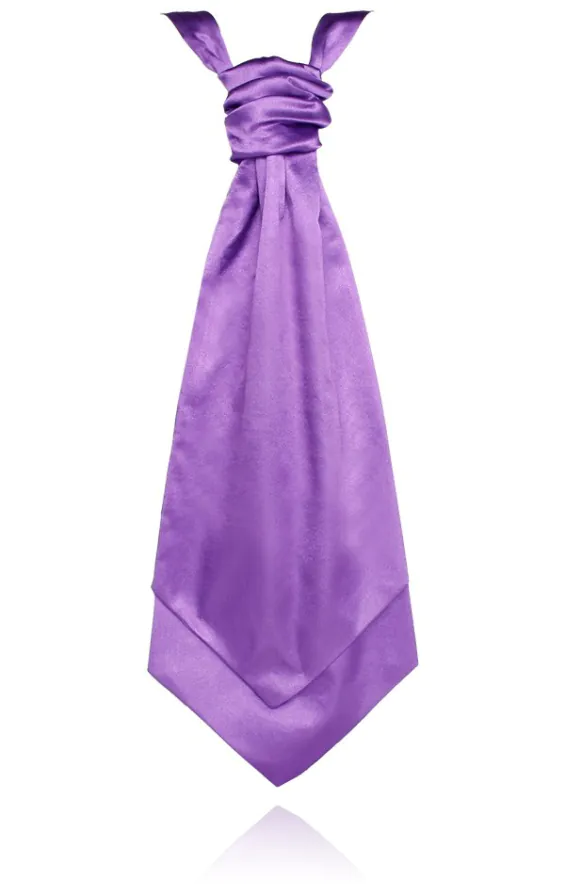 Lila kravatt i polyester satin för pojkar Lila kravatt i polyester satin för pojkar