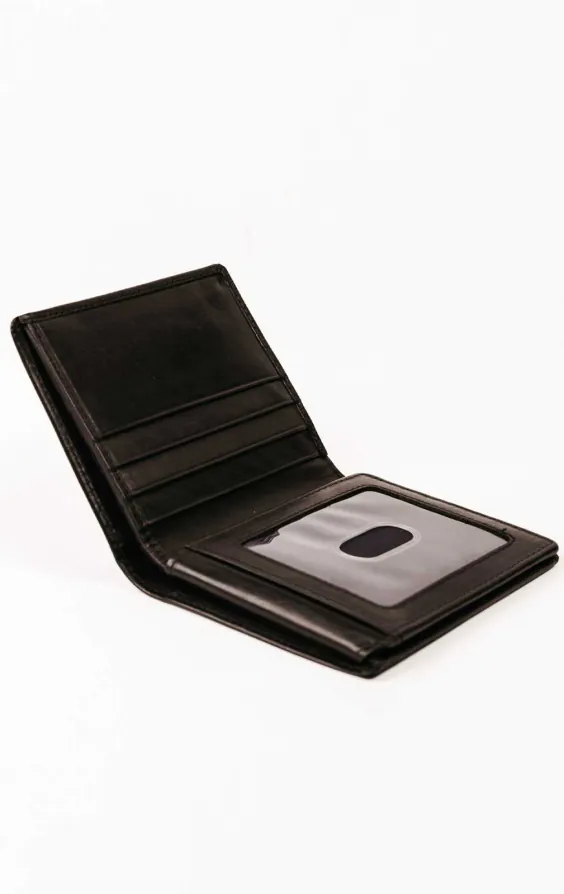 Svart läder plånbok med RFID / Korthållare - photo 2