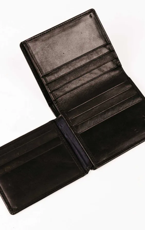 Svart läder plånbok med RFID / Korthållare - photo 3