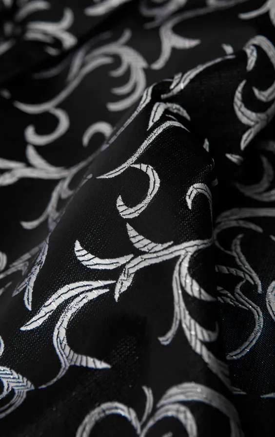 Svart/Silver väst med virvel i polyester och jacquardmönster - photo 3