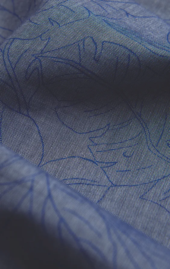 Blå skjorta med blommönster - photo 5