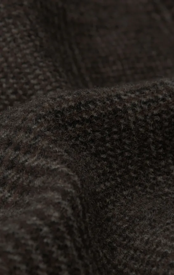 Brun Prince of Wales tweed rutig kavaj med påsydda fickor - photo 6 Brun Prince of Wales tweed rutig kavaj med påsydda fickor - photo 6