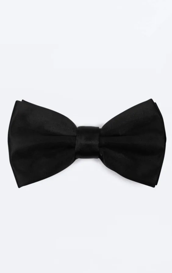 Svart fluga i polyester (knuten och oknuten) Svart fluga i polyester (knuten och oknuten)