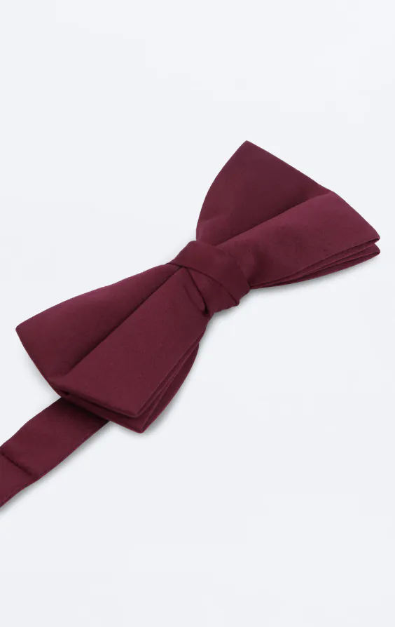 Knuten stor vinröd fluga i polyester - photo 1