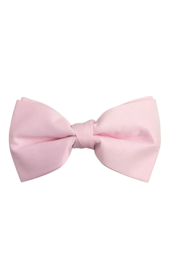 Rosa fluga i polyester (knuten och oknuten) Rosa fluga i polyester (knuten och oknuten)