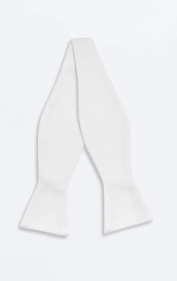 Vit fluga i polyester (knuten och oknuten) - photo 2