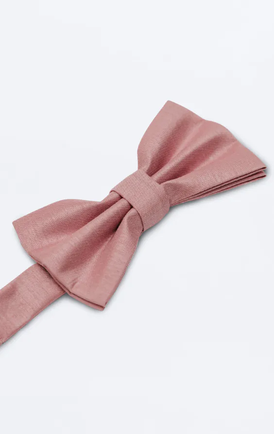 Dammig rosa fluga i polyester dupion - photo 1