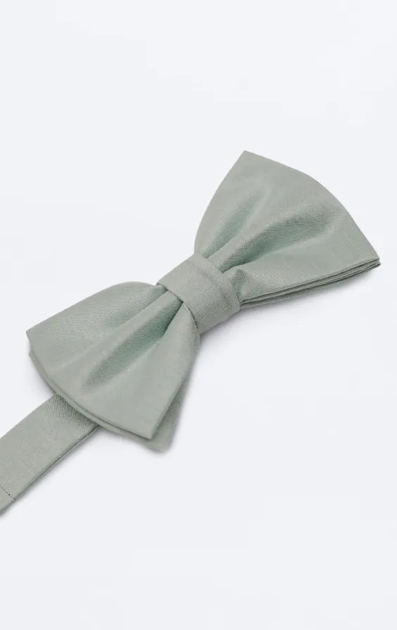 Ljusgrön fluga i polyester dupion - photo 1