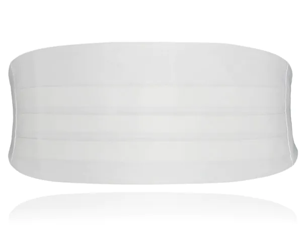 Pojkar Vit Polyester Kummerband & Knuten Fluga Set - photo 2