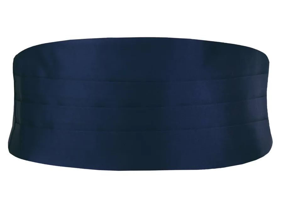 Marinblått kummerband i polyester