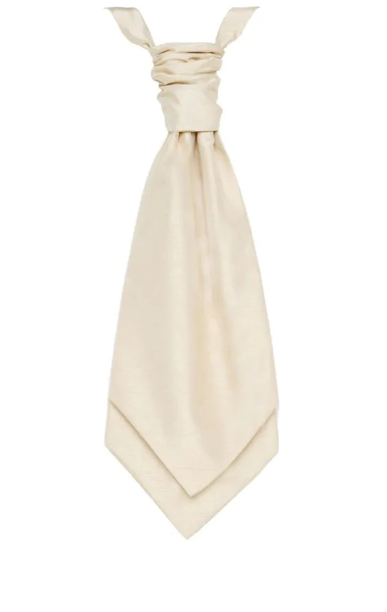 Guldkravatt i polyester dupion (Knuten och handknuten stil) Guldkravatt i polyester dupion (Knuten och handknuten stil)