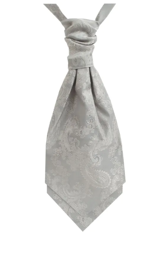 Silver paisley kravatt