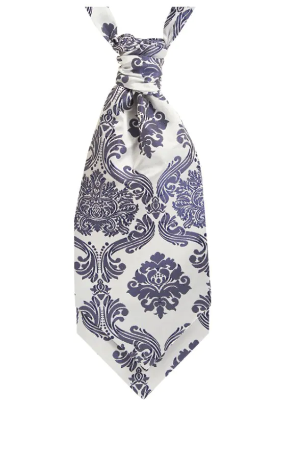 Kravatt, victorian jacquard, marinblå
