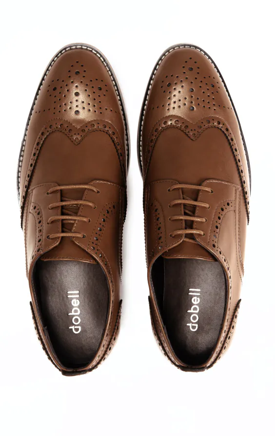 Tan Derby brogue skor - photo 2