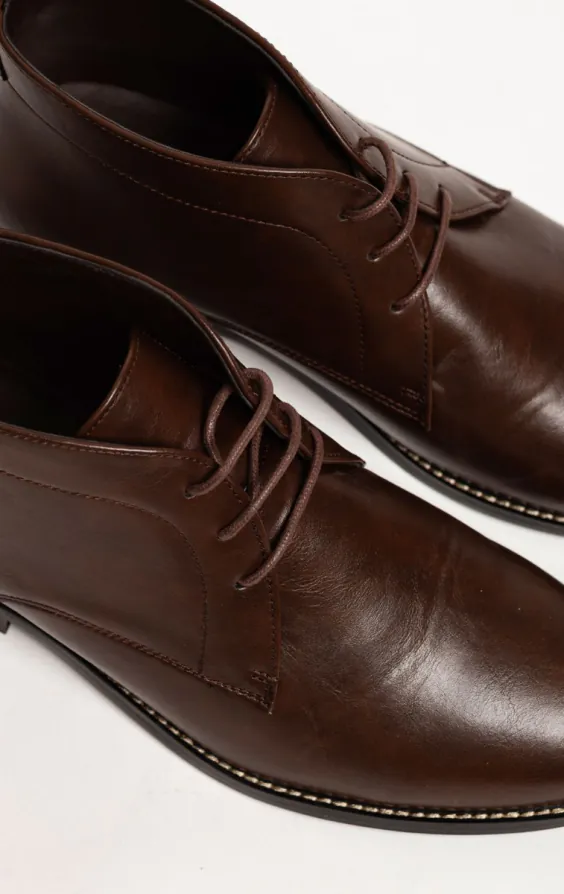 Mörkbruna snörade Chukka boots - photo 4