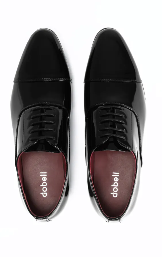 Svart enkla Oxford toe cap lackskor - photo 2
