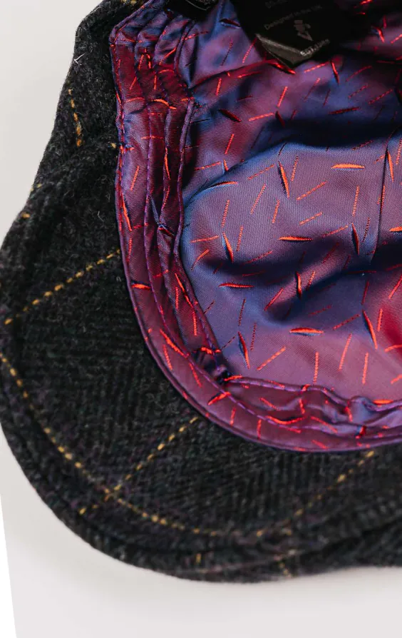 Navy twill rutig Flat cap - photo 2