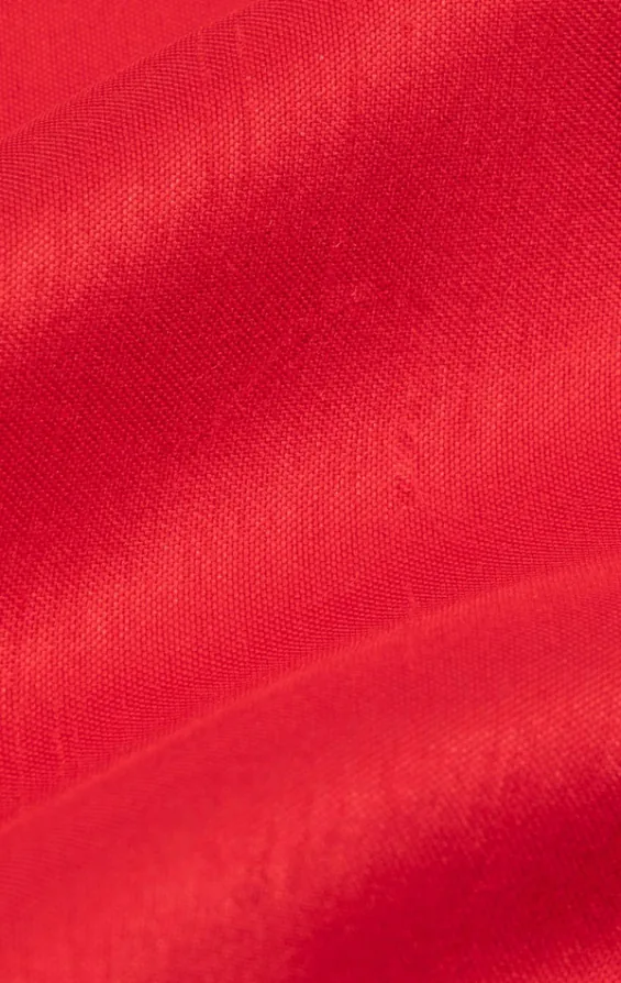 Karmosinröd bröstnäsduk i polyester dupion - photo 1