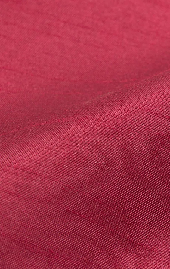 Vinröd bröstnäsduk i polyester dupion - photo 1