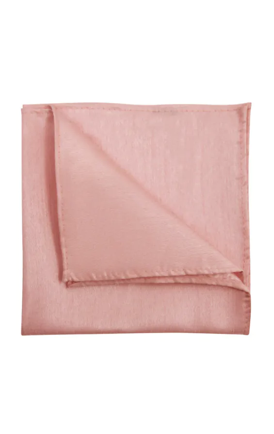 Dammig rosa bröstnäsduk i polyester dupion