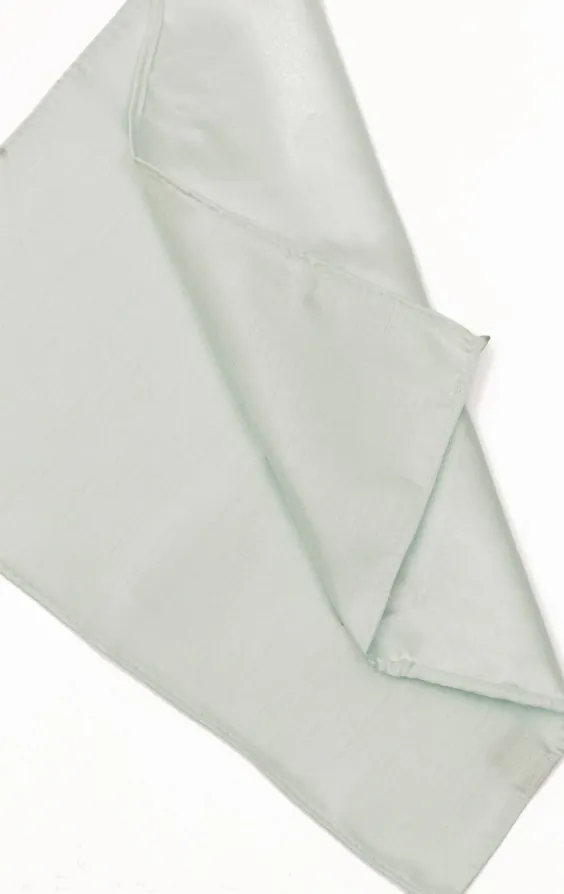 Ljusgrön bröstnäsduk i polyester dupion - photo 1