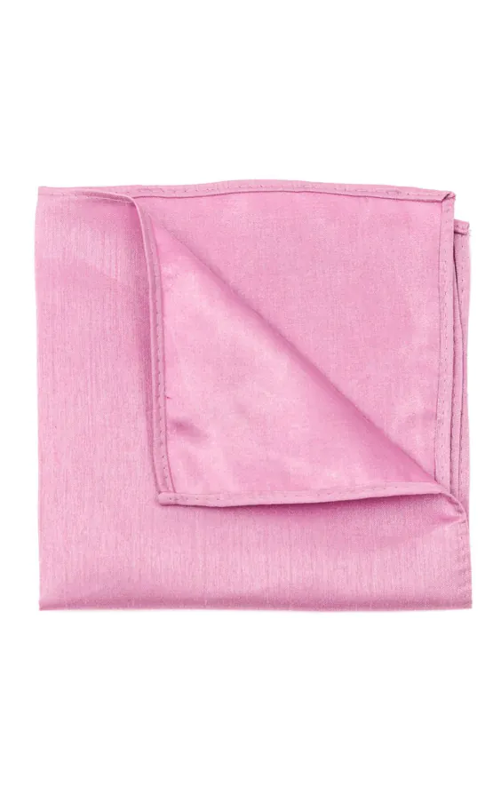 Rosa bröstnäsduk i polyester dupion