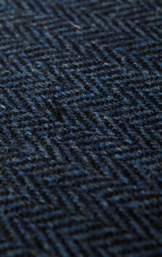 Harris Tweed Väst, blå/svart, fiskbensmönstrad - photo 3