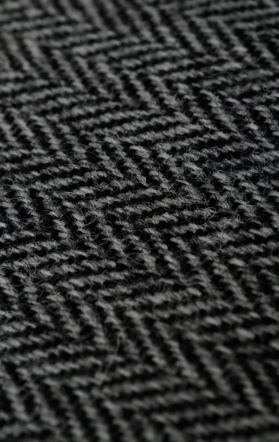 Harris Tweed väst, svart/grå, fiskbensmönstrad - photo 3
