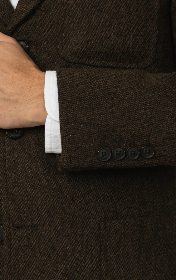 Brun barleycorn tweed kavaj - photo 2 Brun barleycorn tweed kavaj - photo 2