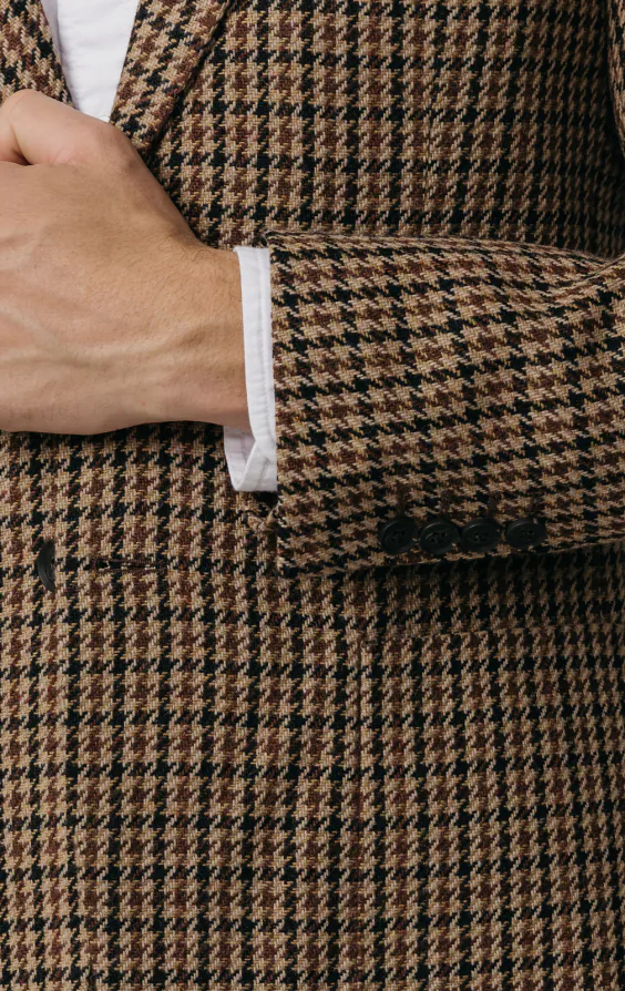 Brun houndstooth tweed kavaj - photo 2 Brun houndstooth tweed kavaj - photo 2
