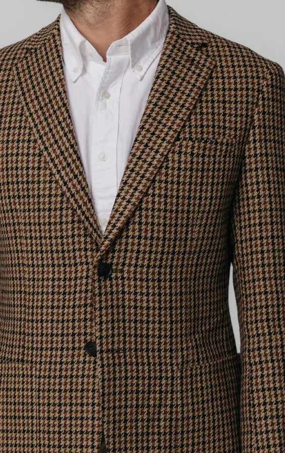 Brun houndstooth tweed kavaj - photo 3 Brun houndstooth tweed kavaj - photo 3