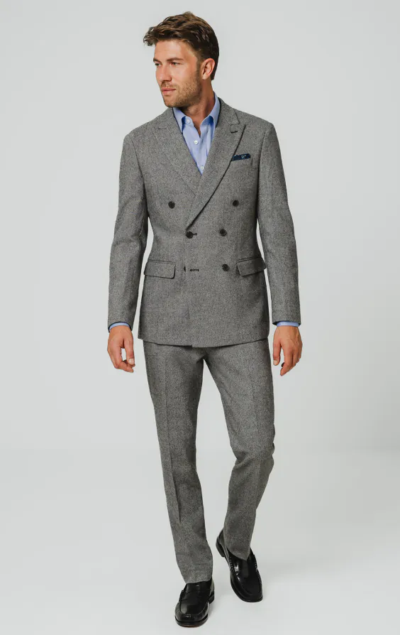 Grå twill tweed kostymkavaj - photo 1 Grå twill tweed kostymkavaj - photo 1