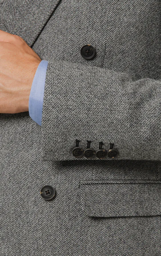 Grå twill tweed kostymkavaj - photo 2 Grå twill tweed kostymkavaj - photo 2