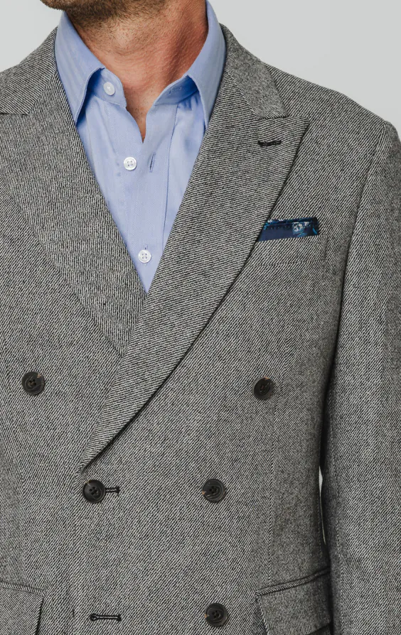 Grå twill tweed kostymkavaj - photo 3 Grå twill tweed kostymkavaj - photo 3