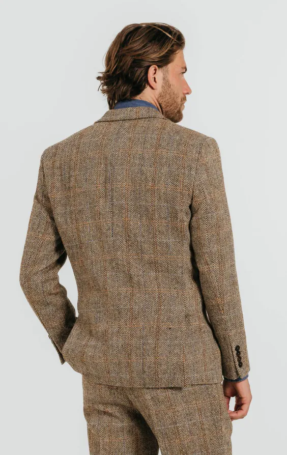 Harris Tweed, Tweedkavaj, brun, storrutig - photo 4 Harris Tweed, Tweedkavaj, brun, storrutig - photo 4