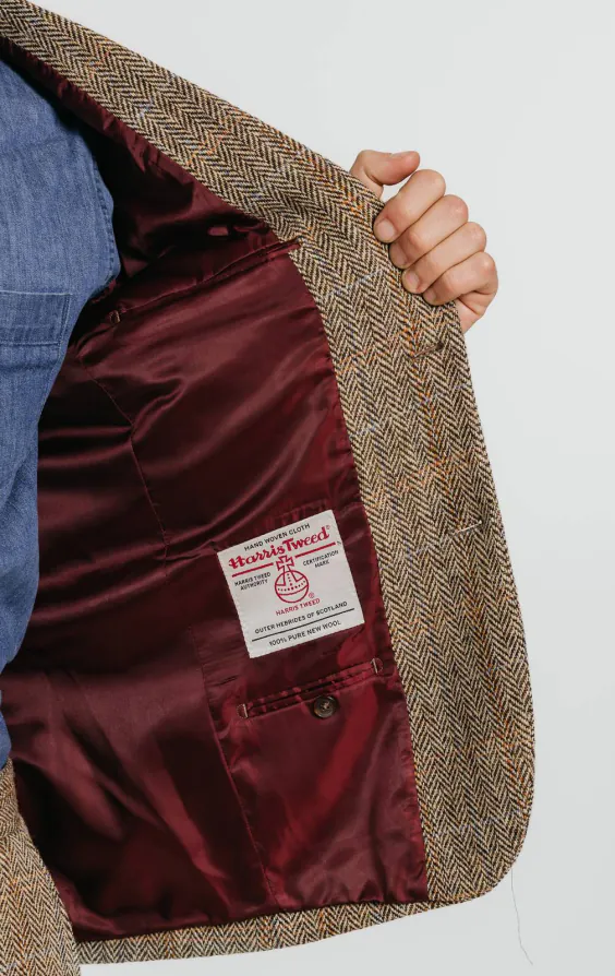 Harris Tweed, Tweedkavaj, brun, storrutig - photo 3 Harris Tweed, Tweedkavaj, brun, storrutig - photo 3