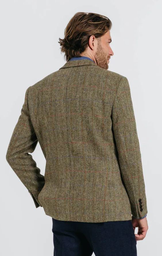 Harris Tweed, Tweedkavaj, grön, storrutig - photo 1
