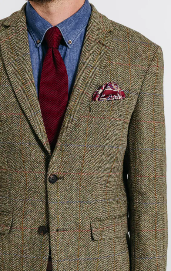 Harris Tweed, Tweedkavaj, grön, storrutig - photo 3