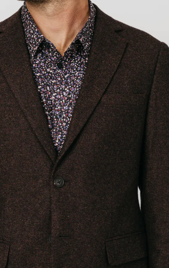 Vinröd 'Donegal' tweed kavaj - photo 3 Vinröd 'Donegal' tweed kavaj - photo 3