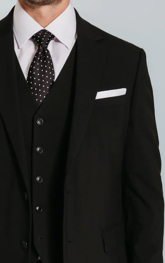Svart slimfit 3-delad kostym - photo 4 Svart slimfit 3-delad kostym - photo 4