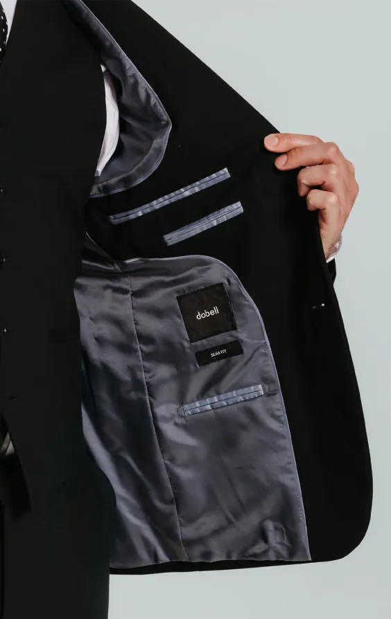 Svart slimfit 3-delad kostym - photo 5 Svart slimfit 3-delad kostym - photo 5