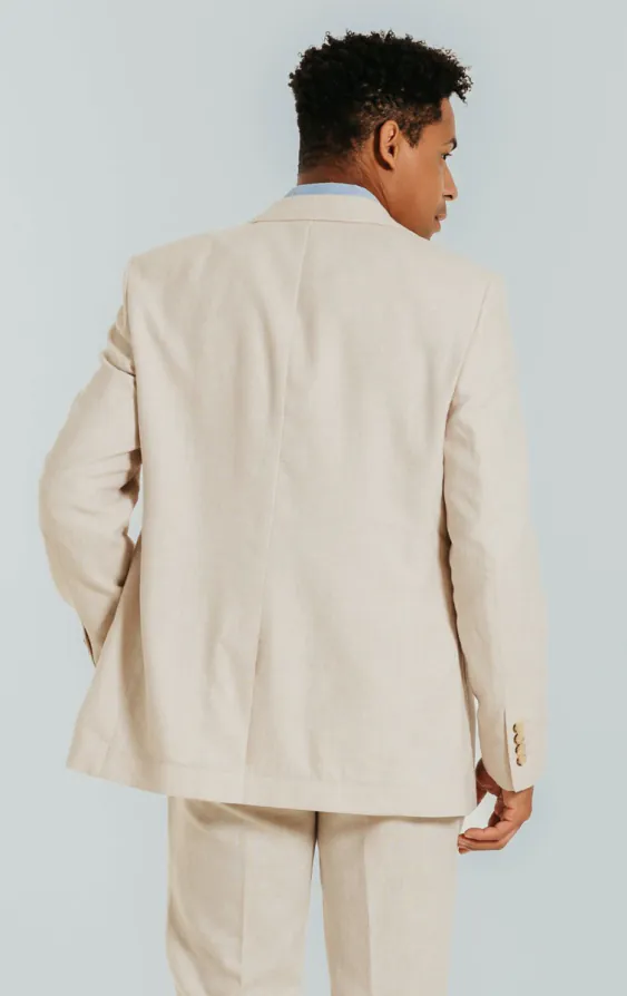 Cream linne slimfit kavaj - photo 4 Cream linne slimfit kavaj - photo 4