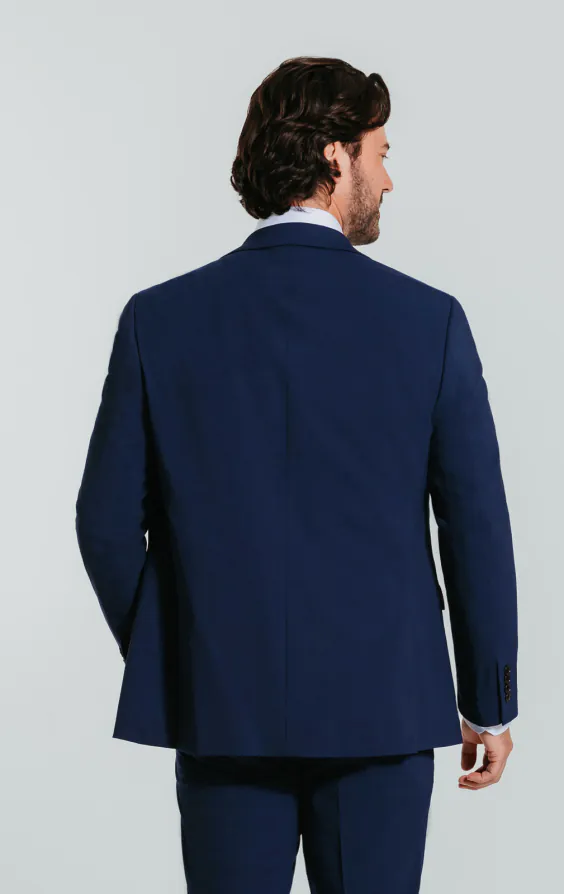 Blå slimfit kostymkavaj - photo 1
