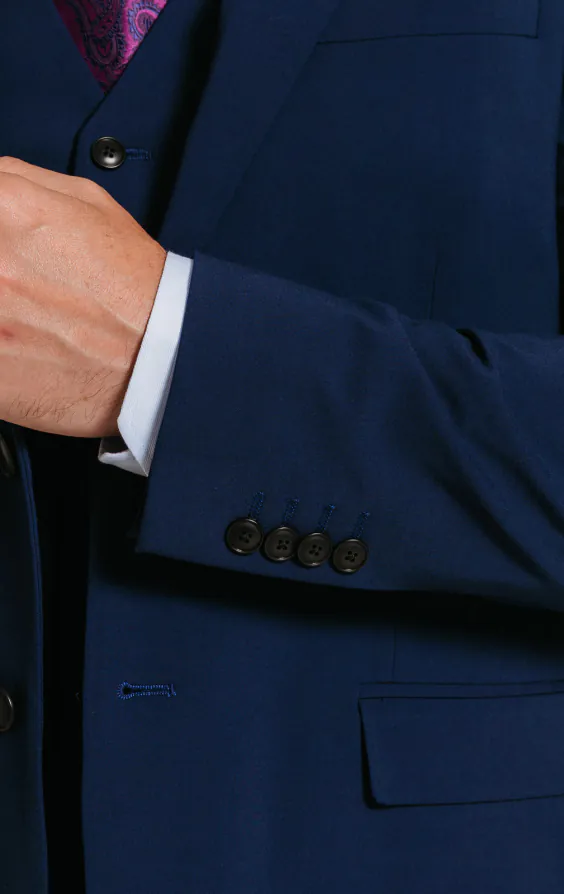 Blå slimfit kostymkavaj - photo 2