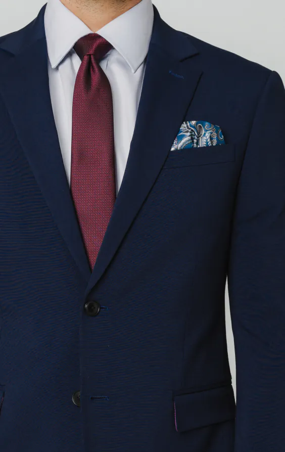 Blå slimfit kostymkavaj - photo 3