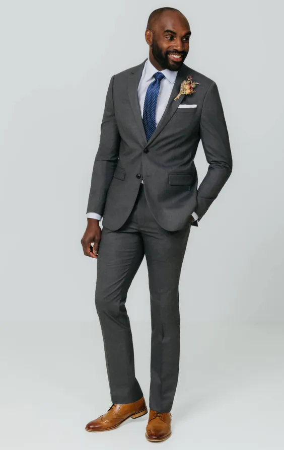 Grå slimfit kostymkavaj - photo 1 Grå slimfit kostymkavaj - photo 1