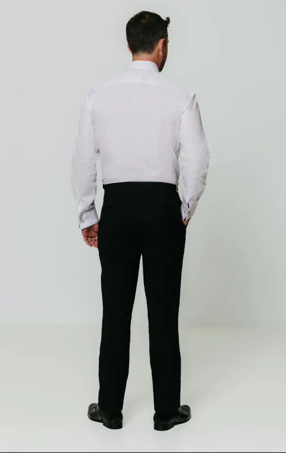 Vit Slimfit skjorta, veckad front, klassisk krage - photo 4 Vit Slimfit skjorta, veckad front, klassisk krage - photo 4