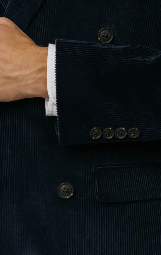 Double Breasted Navy Corduroy 3 Piece Suit - photo 2 Double Breasted Navy Corduroy 3 Piece Suit - photo 2