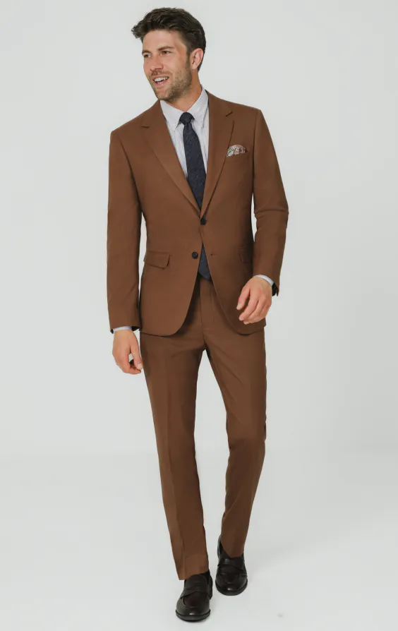 Midbrun twill 3-delad kostym - photo 1 Midbrun twill 3-delad kostym - photo 1
