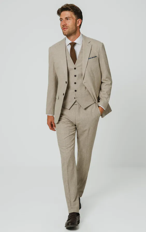 Stone 'Donegal' tweed 3-delad kostym - photo 1